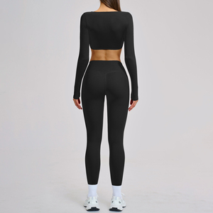 Conjuntos Deportivos YIYI con Top Halter Acolchado, Leggings de Cintura Alta, Pantalones Deportivos Cómodos, Conjuntos de Ropa Deportiva para <span class=keywords><strong>Mujer</strong></span> - Product Image 6