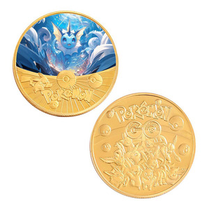 10 Pièces de Monnaie Japonaises Classiques en Or Anime <span class=keywords><strong>Pokémon</strong></span> Plaqué Or 24K Pièces Commémoratives Plaqué Or Série Complète Eevee - Product Image 5