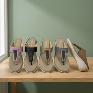 Sandales compensées d'été pour femmes, mules à bout ouvert, confortables et antidérapantes pour le quotidien - Product Image 3