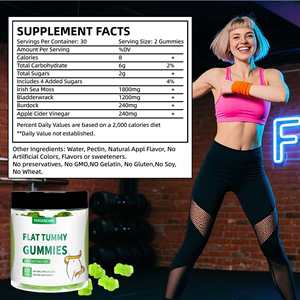 Gomitas de Vinagre de Sidra de Manzana, 60 Unidades, ACV con Raíz de <span class=keywords><strong>Bardana</strong></span>, Salud Intestinal, Apoyo Digestivo, para Adultos, para Marca Privada OEM - Product Image 4