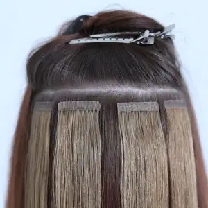 Hiart XBL — extensions de cheveux 2022 naturels remy à bande adhésive, 100% cheveux humains, cheveux raides