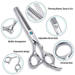 กรรไกรซอยผมแบบปรับแต่งได้ ขนาด 62 มม. สแตนเลส 440C สำหรับคนถนัดขวา ใช้ในงานเสริมสวย - Product Image 2