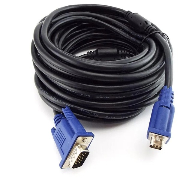 High Quality VGA3+5 to VGA Cable Gold-Plated Connector with Ferrite Core for Stable Signal, HD Video Cord for Computer Monitor