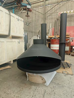 Cheminée suspendue de fabrication chinoise, autoportante, en bois et acier, pour intérieur, maison, villa, hôtels, chauffage au feu réel, bois de chauffage suspendu
