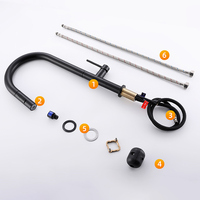 Grifo Cocina Robinet de cuisine moderne monotrou en acier inoxydable avec douchette à tirette Robinet d'eau chaude/froide Garantie 3 ans