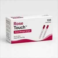 Rose Green Tear Fluoro Touch Eye Staining Strips 100 Strip Steril Panduan Penggunaan untuk Diagnostik In Vitro Saja
