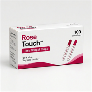 Tiras de tinción ocular Rose Touch, Green Touch, Tear Touch, Fluoro Touch, 100 tiras estériles para uso exclusivo en diagnóstico in vitro - Product Image 1