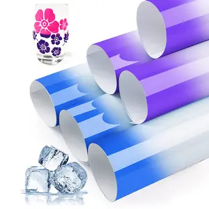 Vinyl Supplier 12In X 12In Glossy Cold Color Changing White Easy To Weed And Cut Permanent Adhesive Vinyl Rolls