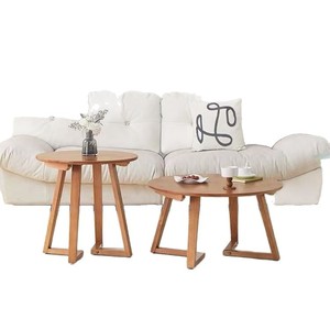Japanese Style Solid Wood Coffee <b>Table</b> Round 80*45 Cm Living Room <b>Study</b> Office Use Simple Scandinavian Design - Product Image 3