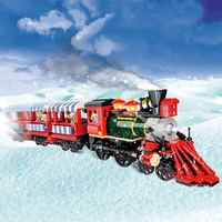 COGO Offre Spéciale Enfants Glace Princesse Briques Trains En Plastique Building Block Set