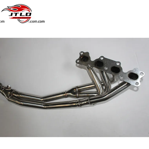 Para 89-93 MAZDA MIATA 4CYL 1.6L NA <span class=keywords><strong>B6ZE</strong></span> MX5 Cabezal de escape Tubo de acero inoxidable plateado - Product Image 2