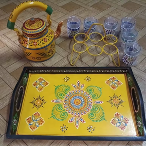 Ensemble de tasses à chai indiennes, 6 tasses à thé traditionnelles artisanales pour la maison, la cuisine et la salle à manger - Product Image 1