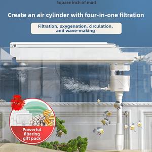 Système de filtration et de circulation universel pour aquarium, boîte de purification et d'oxygénation multifonction à montage mural ou supérieur - Product Image 2