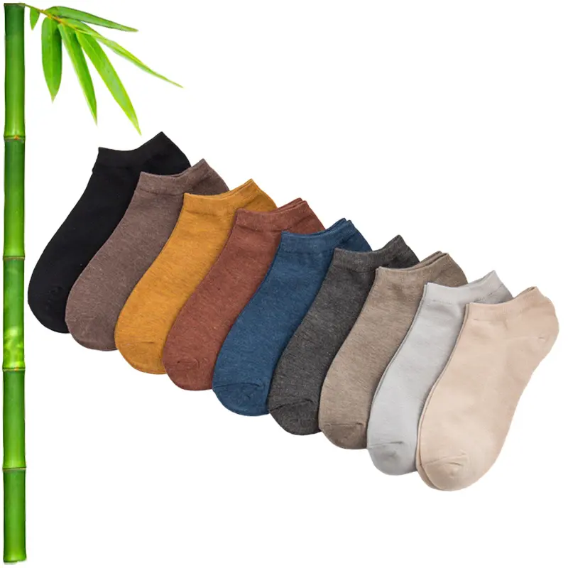 Calcetines tobilleros de bambú orgánico de cáñamo, personalizados, logotipo OEM, blanco y negro, absorbentes para el sudor, para negocios, venta al por mayor