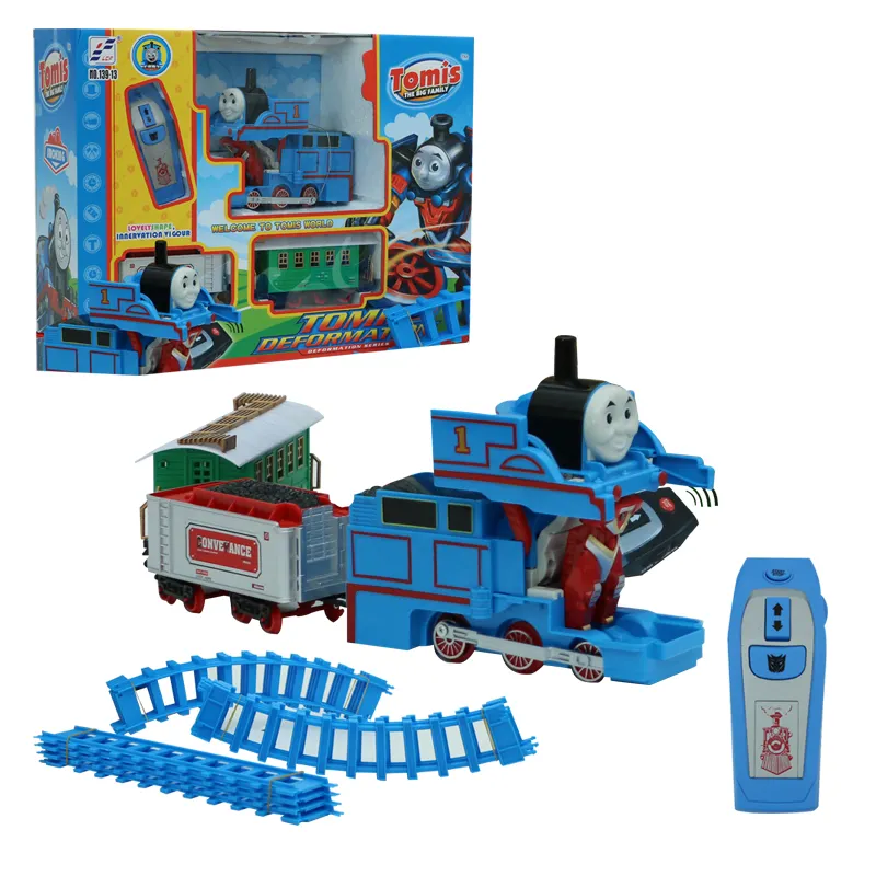 2020 Hot Koop Thomas Vorm Stiksels Kinderen Plastic Elektrische Cartoon Model Rail Trein Speelgoed