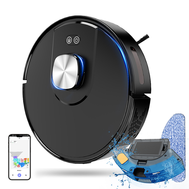 Self-Cleaning Robot Vacuum 3500PA LIDAR Navigation Alexa Wi-Fi Connected Carpet/Hard Floor Compatibility for Dry Cleaning Hotels
