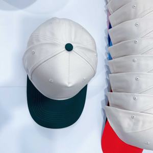 Gorra de béisbol de dos tonos de diseñador liso de alta calidad al por mayor, gorras de béisbol personalizadas de 5 paneles con marco para hombre - Product Image 6