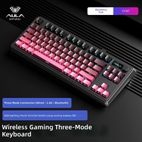 Clavier mécanique AULA S3187 à 184 touches, rétroéclairage RGB, touches double-shot en PBT, hot-swap, trois modes (2.4G, USB-C), batterie 1800 mAh, ergonomique