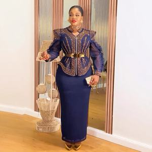 Abiti Africani Primavera 2025 per Donne, Moda Manica Lunga in Poliestere, Outfit Dashiki Ankara, Vestito Taglie Forti per Matrimoni e Feste - Product Image 2