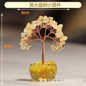 Mini ornement d'arbre en cristal vert, 6 cm de largeur, 9 cm de hauteur, décoration artisanale pour la maison, cadeau pour le bureau - Product Image 5