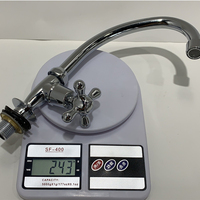 Robinet de cuisine Taizhou moderne et économique, monocommande, eau froide, col long, en zinc chromé, avec cartouche céramique, monotrou