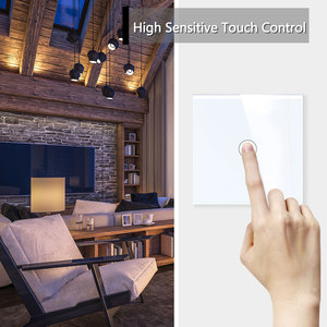 Tawoia White Tempered Glass 1 One Gang EU Standard Smart <strong>Light</strong> <strong>Switch</strong> No Neutral <strong>Wire</strong> Required CE CB ROHS EAC - Product Image 6