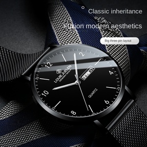 Nuevo Reloj de Cuarzo para Hombre, Ecológico, Simple y Moderno, Ultrafino, Resistente al Agua 3ATM, Correa Acrílica de 40mm, Negro Samurai - Product Image 4