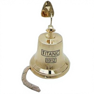 Campana de barco Titanic 1912, suministros para eventos, campana de pared de latón decorativa, decoración colgante, buena calidad, campana de granja de lujo, vacaciones - Product Image 1