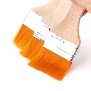 1 Buah Alat Sikat Gagang Kayu untuk Melukis Penyepuhan Sikat Daun Emas Dapat Dimakan Daun Emas untuk Makanan Alat Foil Emas Pena Lukisan Minyak - Product Image 3