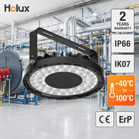 Projecteur LED industriel à haut rendement sans scintillement PF 0.95 50000 heures 100W DOB SMD 3535 en céramique avec verre trempé, résistant de -40 à 100°C