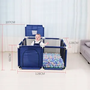 2022 Para Bebe Multifunctional New Design Safety Kids Foldable Plastic Indoor Fence Folding Baby Playpen Portable Playard