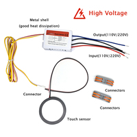 Interrupteur intelligent inductif Manke haute tension 110V 220V à bouton unique en ABS pour armoire/placard, détection par geste de la main, tactile caché 1-6mm IP23