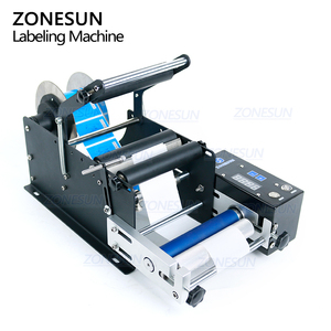 Máy dán nhãn bán tự động ZONESUN ZS-TB50SM cho lọ thủy tinh đựng nước chấm, mứt, chai nhựa tròn, nhãn tự dính - Product Image 6