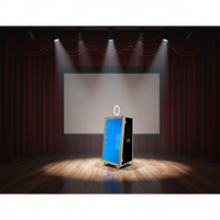Cabina de Fotos Portátil Retro para Bodas, Espejo Interactivo, Cabina de Fotos Selfie, Marco LED Mágico, Kiosco con Software de IA