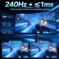 Fábrica mayorista 27" monitor LCD 240Hz 1ms respuesta HDR IPS pantalla 4K curvado gaming