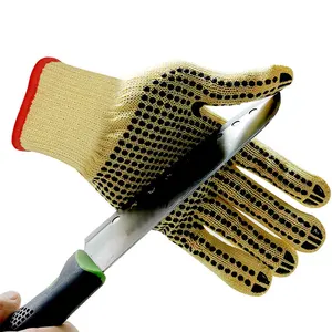Yangın önleme fonksiyonu ile 2024 son anti cut Kevlar eldiven silikon genel amaçlı koruyucu eldivenler