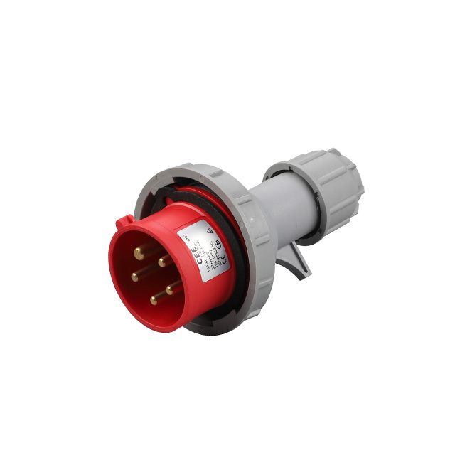 CEE IP67 5P 32A 380V High Quality Safety Brass & Nylon Electrical Plug Red/White for Industrial Use China
