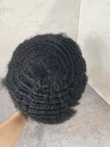 วิกผมคนผมหยิกแบบลอนสำหรับผู้ชายผิวดำ<span class=keywords><strong>ผม</strong></span>คน<span class=keywords><strong>บาง</strong></span> H299ทำจาก PU แบบแอฟโฟรผมหยิก - Product Image 4