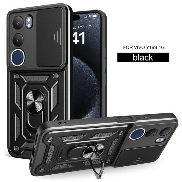 High Quality Best Price for vivo Y19S 4G Back Cover Sliding Camera Cover Design TPU Hybrid PC Phone Case