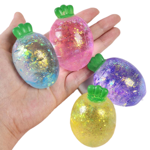 CHENXI Balle anti-stress sensorielle à rebond lent en maltose et carotte, jouet de décompression à presser pour enfants 4.5x6.5cm 66.5g - Product Image 1