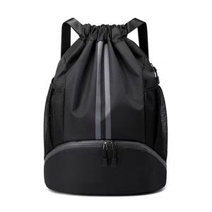 Sac à dos portable avec poches de séparation pour articles secs et humides, sac de rangement sportif à cordon, adapté au basketball/football - Product Image 5