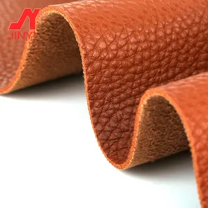 JY Artificial Leather with PVC Knitted Backing for Furniture Upholstery, Available in Multiple Colors