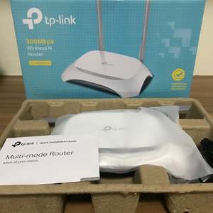 TP-Link <span class=keywords><strong>WR841N</strong></span> Antena dual 300M Enrutador de banda ancha inalámbrico para el hogar Fuente de alimentación en inglés Regulaciones europeas de EE. UU. Max LAN 300Mbps - Product Image 1