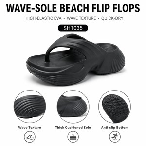 <span class=keywords><strong>Chanclas</strong></span> de Playa para Hombre con Suela de Onda y Logotipo Personalizado, Fabricadas por una Fábrica con 22 Años de Experiencia y Certificación BSCI - Product Image 2