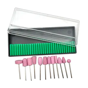 Fournisseur, Kit d'outils de meule monté sur meule, mini pierre abrasive, perceuse, meulage, polissage, art de la manucure, tête d'ongle électrique