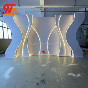 SMOOTH New Style Event Stage PVC <b>Backdrop</b> Design 3D White Wedding Arch <b>Backdrop</b> Panel With LED Light - Product Image 4