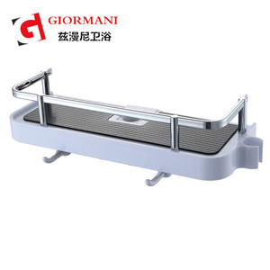 Giormani Shower Storage Rack Rectangle Easy Installation No Drill <b>Hook</b> Tray Hanger - Product Image 1