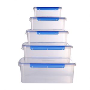 Oem Queenwins Kitchen Lunch Box Microwavable Airtight Bpa Free Eco-friendly Stackable Plastic Food <b>Containers</b> Fridge Storage Lid - Product Image 1