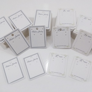 Silver Needle Earring <b>Packing</b> Paper Card Earplug Necklace Accessories Card PP Hair Pin Brooch Paper Card Custom - Product Image 1