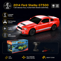 Coche de Carreras a Control Remoto Ford Shelby GT500 1/24, Vehículo de Alta Velocidad para Niños, Juguete de Carreras a Control Remoto